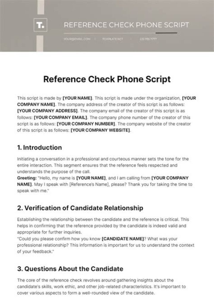 Does background check include calling references?
