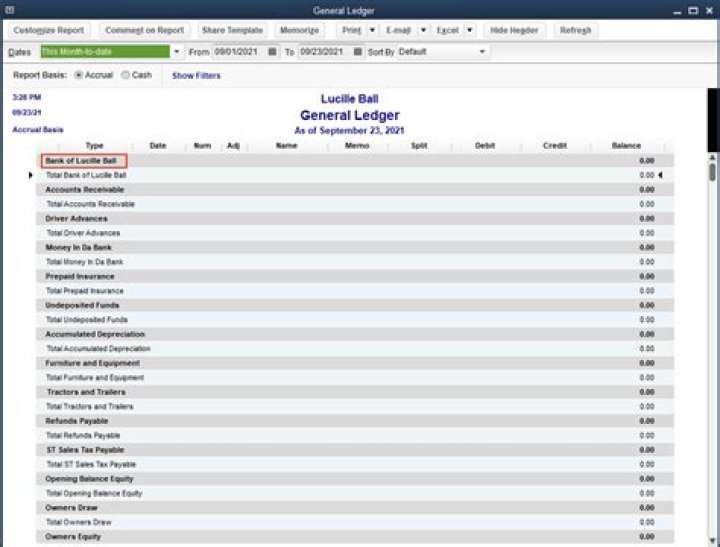 How do I find the general ledger in QuickBooks?