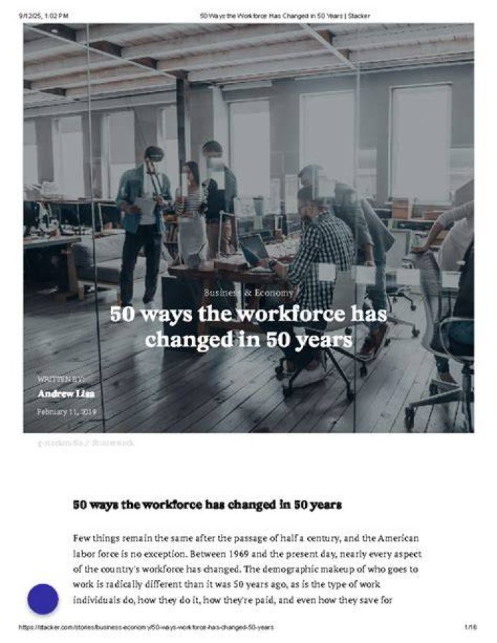 What are three ways the workforce has changed recently?