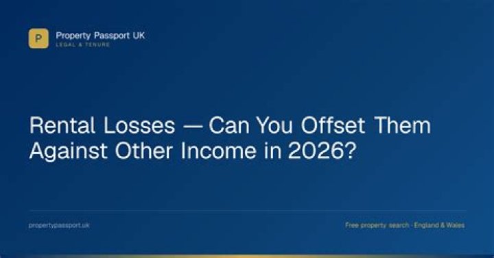 What can rental losses be offset against?